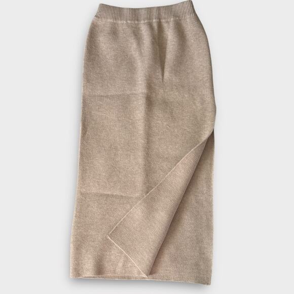 Cupshe Dresses & Skirts - NEW Cupshe x JoJo Khaki Split Hem Maxi Sweater Skirt Medium